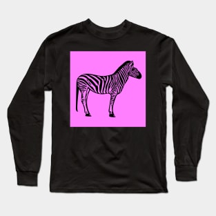 Pink Zebra Print Long Sleeve T-Shirt